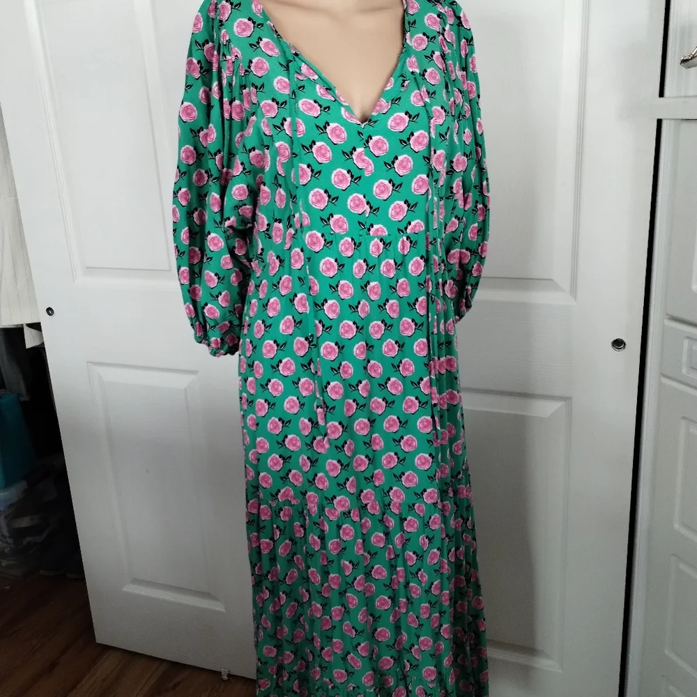 Boho Maxi Floral Women's Dress Small